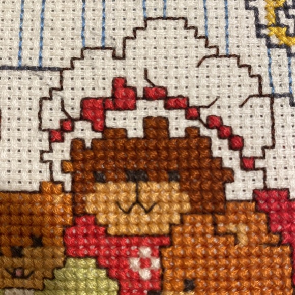 Vintage handmade framed embroidery - Picture 3 of 6